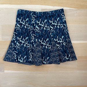 Parker Kenna Mixed Animal print godet skirt
